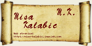 Miša Kalabić vizit kartica
